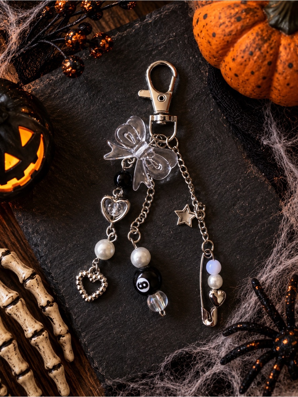 Whimisigoth 8 Ball Keychain/Bag Charm